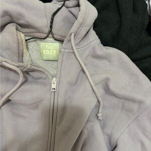 Purple TNA Cozy Zip Up Oversized Zip Up